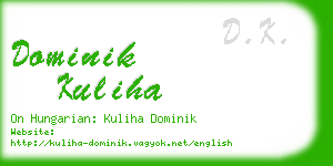 dominik kuliha business card